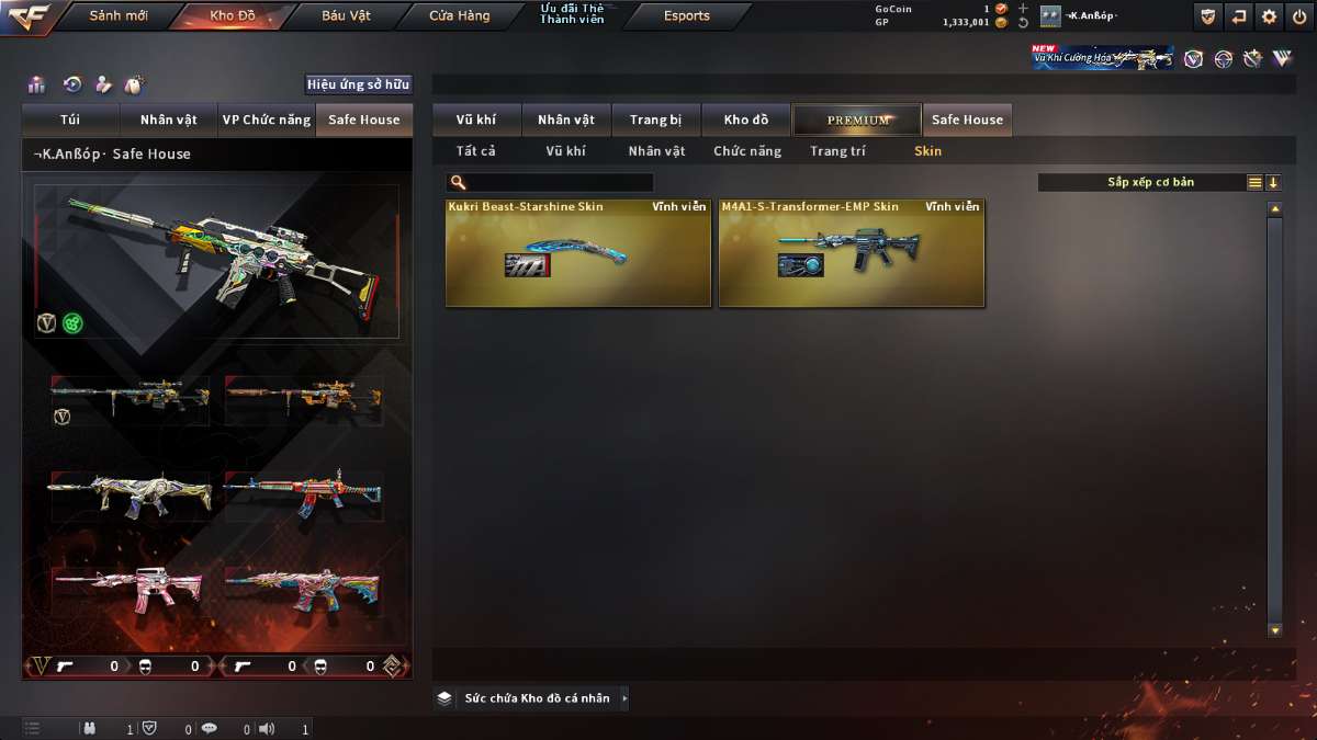 shop acc cf uy tin gia re